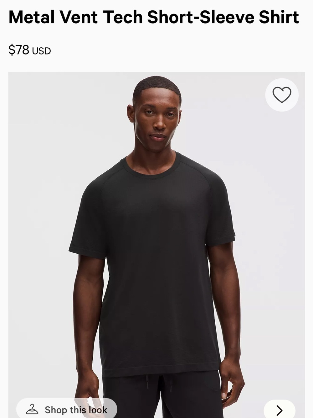 Lululemon Metal Vent Tech Short-Sleeve Shirt - Black